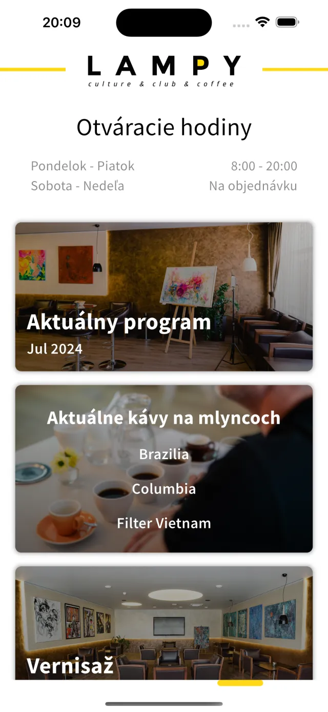 Kafe Lampy – screen 3